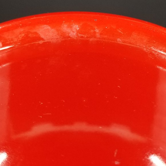 PYREX 322 1L Red Mixing Bowl Clear Bottom Vintage 1980s [ 1st of 2 ] - Picture 8 of 10